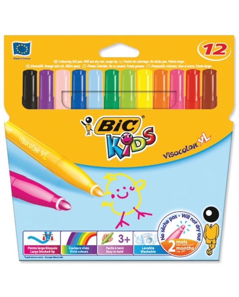 BIC Visa XL Colouring Felt Pens Assorted Colours – Westcare Education ...