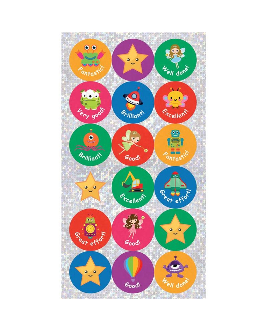 Sparkly Mixed Praise Stickers - SuperStickers