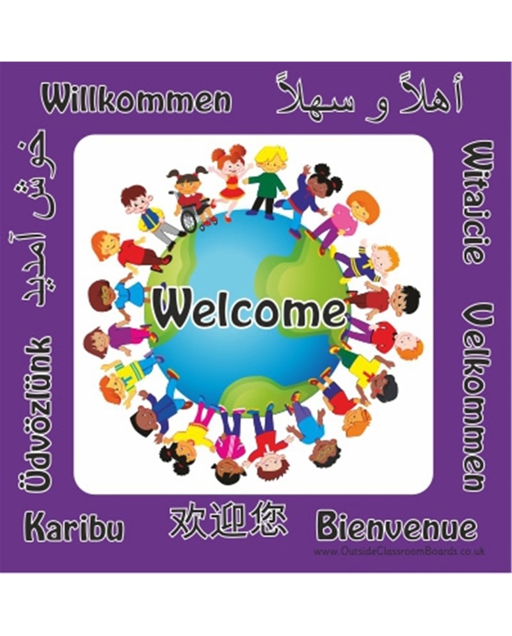 Welcome Sign Purple – Westcare Education Supply Shop