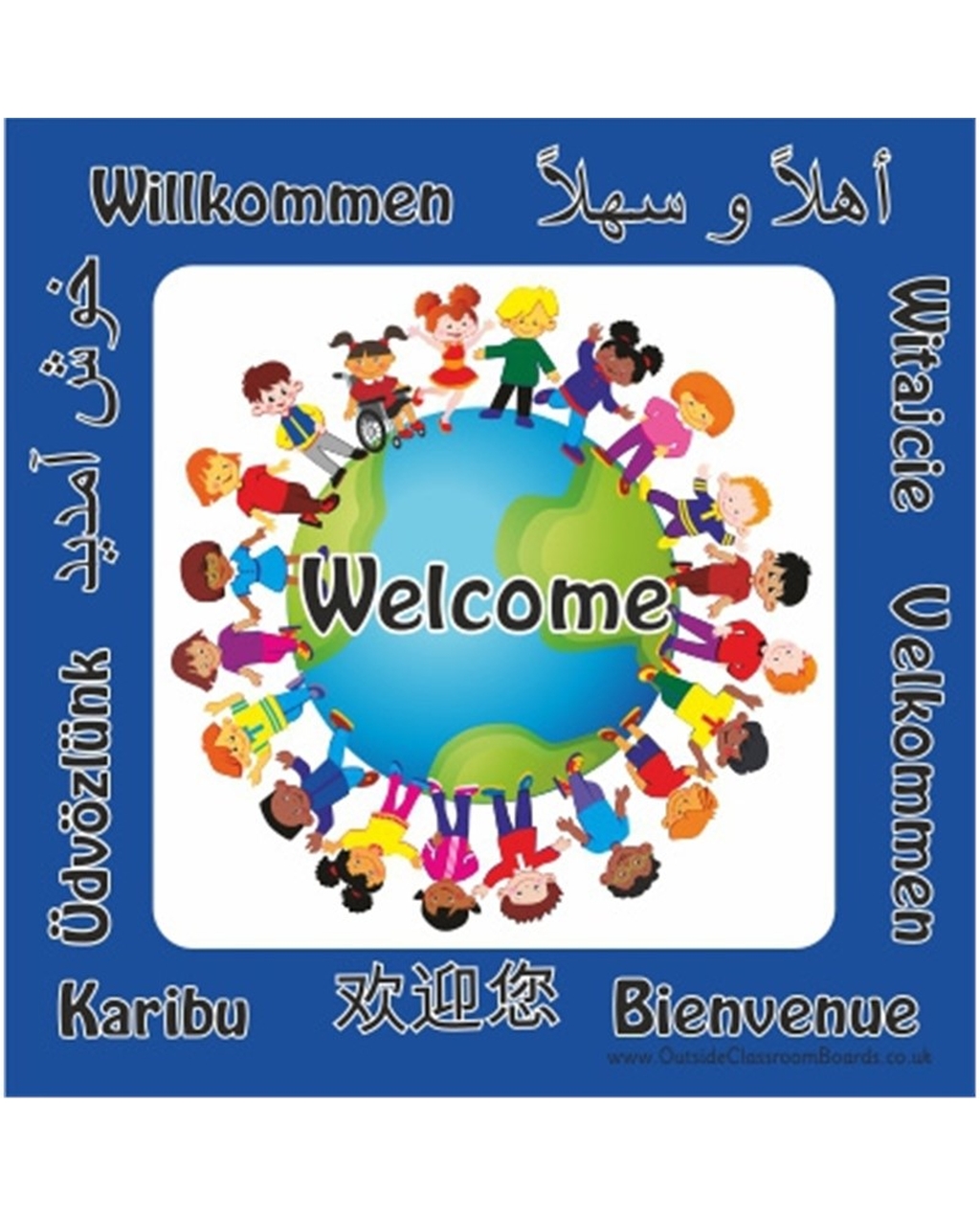 Welcome Sign Royal Blue – Westcare Education Supply Shop