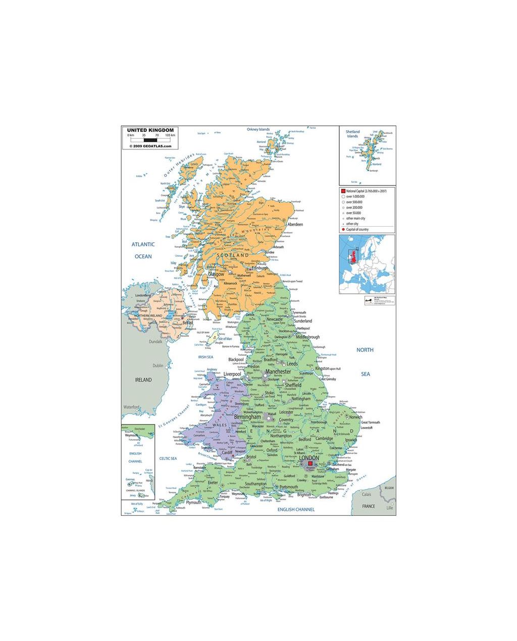 UK Political Map – Westcare Education Supply Shop