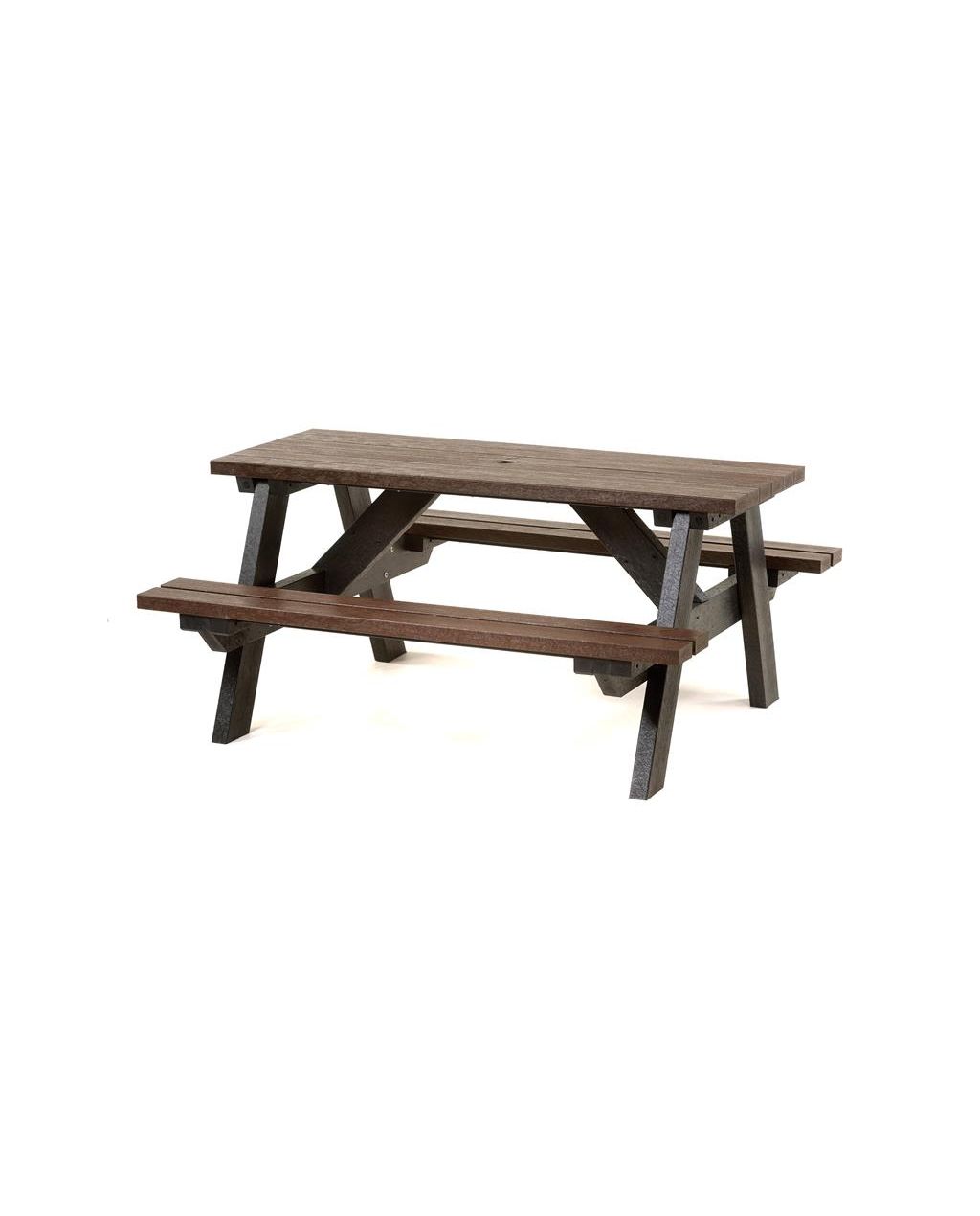 Eco A-frame Picnic Table – 6 Seat Black – Westcare Education Supply Shop